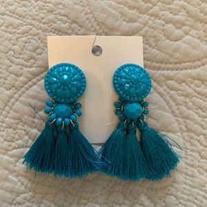 Turquoise H&M statement earrings